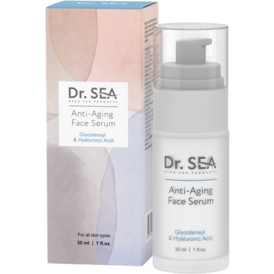 Сыворотка для лица Dr. Sea Anti-Aging Face Serum С комплексом Glycotensyl и гиалуроновой кислотой 30 мл (7293720020752)