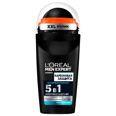 Антиперспирант L'Oreal Paris Men Expert Карбоновая защита роликовый 50 мл (3600523594061)