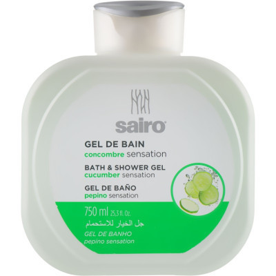 Гель для душу Sairo Bath And Shower Gel Огірок 750 мл (8414227058171)