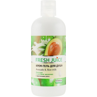 Гель для душу Fresh Juice Avocado & Rice Milk 500 мл (4823015933875)