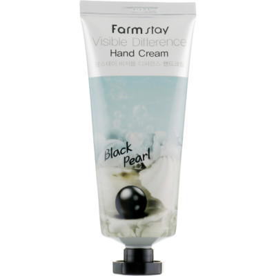 Крем для рук FarmStay Visible Difference Hand Cream Black Pearl З екстрактом чорних перлів 100 г (8809338560086)