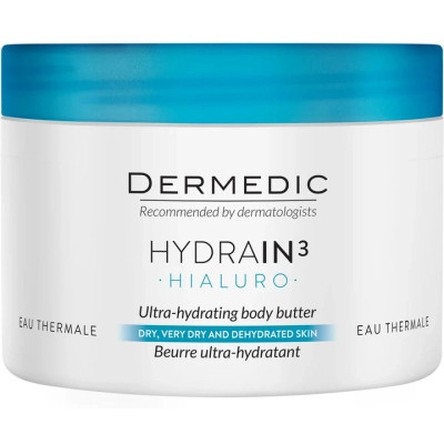 Крем для тіла Dermedic Hydrain3 Hialuro Ultra-Hydrating Body Butter 225 мл (5901643176105)