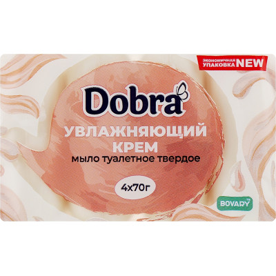 Тверде мило Dobra Зволожуючий крем 4 x 70 г (4820195504154)