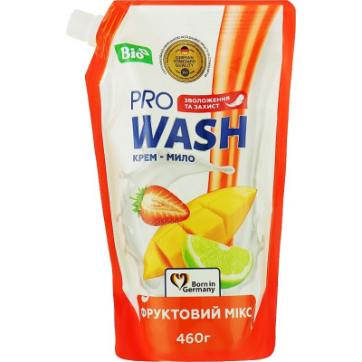 Рідке мило Pro Wash Фруктовий мікс дой-пак 460 г (4262396140258)