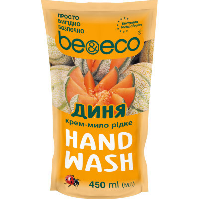 Рідке мило Be&Eco З антибактеріальним ефектом Диня дой-пак 450 мл (4820168435027)