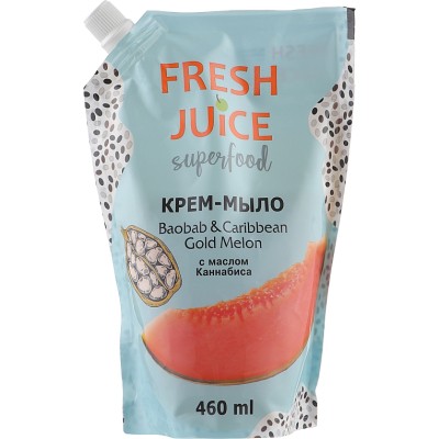 Рідке мило Fresh Juice Superfood Baobab & Caribbean Gold Melon дой-пак 460 мл (4823015943331)