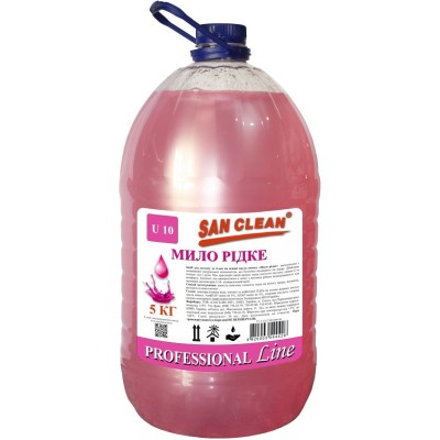 Рідке мило San Clean Рожеве 5 л (4820003544426)