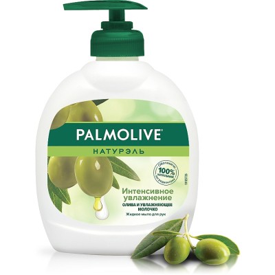 Рідке мило Palmolive Натурель Інтенсивне зволоження Олива і зволожуюче молочко 300 мл (8693495017633)