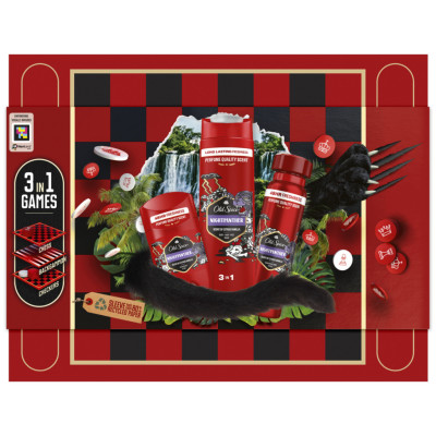 Набір косметики Old Spice 3-в-1 Night Panther Дезодорант-спрей 150 мл + Дезодорант-стік 50 мл + Гель для душу 400 мл (8700216131490)