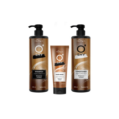 Набір косметики O'Shy Intense Argan & Marula Oil Маска для волосся 200 мл + Шампунь 500 мл + Кондиціонер 500 мл (4802370056177)