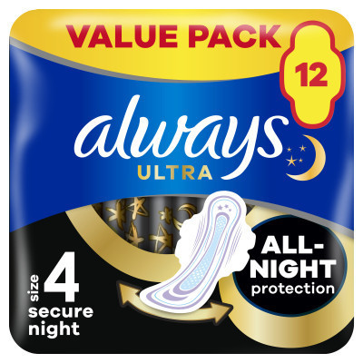 Гигиенические прокладки Always Ultra Secure Night (Размер 4) 12 шт. (4015400612469)