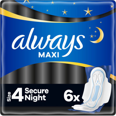 Гигиенические прокладки Always Maxi Secure Night Размер 4 6 шт. (8006540538258)