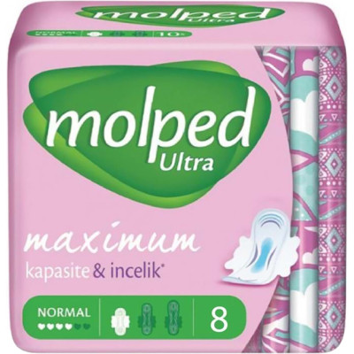 Гигиенические прокладки Molped Ultra Normal 4 капли 8 шт. (8690536807376)