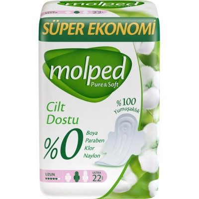 Гігієнічні прокладки Molped Pure&Soft Long 5 крапель 18 шт. (8690536829033)