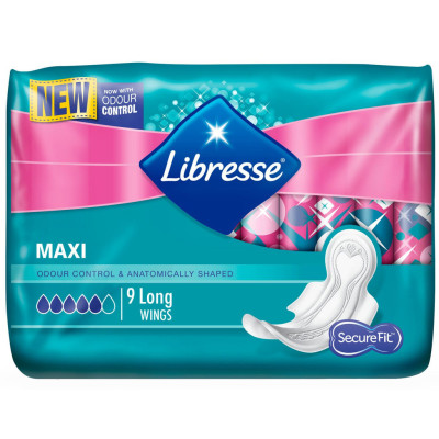 Гигиенические прокладки Libresse Maxi Long Soft 9 шт (7322540591927)