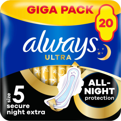 Гигиенические прокладки Always Ultra Secure Night Extra Размер 5 20 шт. (8006540903766)