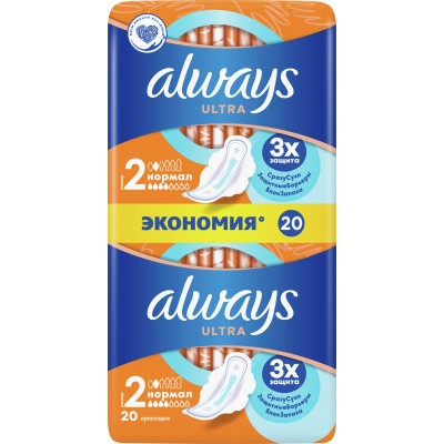 Гігієнічні прокладки Always Ultra Normal 20 шт. (4015400041627)