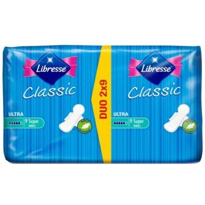 Гігієнічні прокладки Libresse Classic Ultra Clip Super Duo Soft 18 шт (7322540063608)