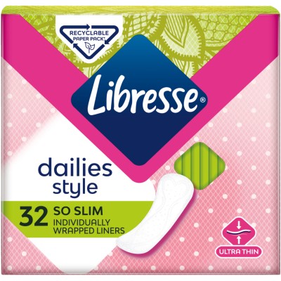 Щоденні прокладки Libresse Dailies Style 32 шт. (7322540758191/7322540083934)