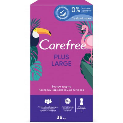 Ежедневные прокладки Carefree Plus Large 36 шт. (3574661054988/3574661604787)