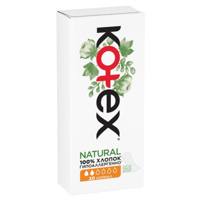 Щоденні прокладки Kotex Natural Normal 20 шт. (5029053548623)