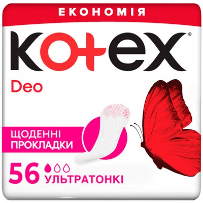 Ежедневные прокладки Kotex Ultraslim Deo 56 шт. (5029053548258/5029053548111)