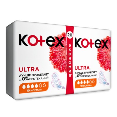 Гігієнічні прокладки Kotex Ultra Normal 20 шт. (5029053542638)