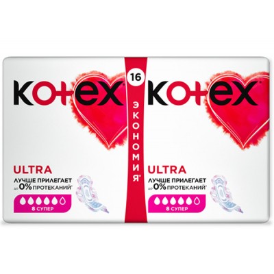 Гігієнічні прокладки Kotex Ultra Super 16 шт. (5029053542652)