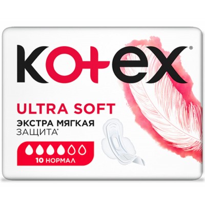 Гігієнічні прокладки Kotex Ultra Soft Normal 10 шт. (5029053542669)