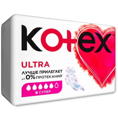 Гигиенические прокладки Kotex Ultra Super 8 шт. (5029053542645)