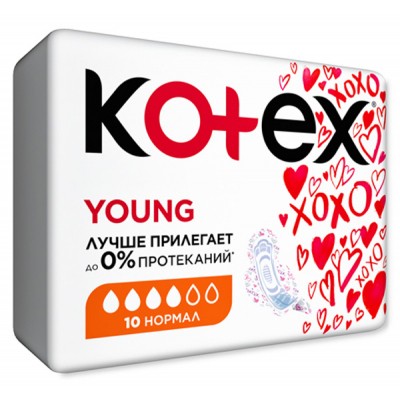 Гігієнічні прокладки Kotex Young Normal 10 шт. (5029053542881)