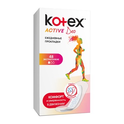 Ежедневные прокладки Kotex Active Deo Extra Thin 48 шт. (5029053547886)