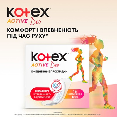 Ежедневные прокладки Kotex Active Deo Extra Thin 48 шт. (5029053547886)