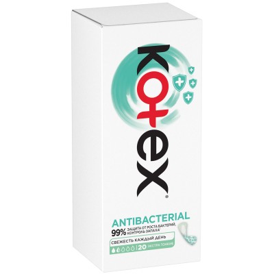 Ежедневные прокладки Kotex Antibacterial Extra Thin 20 шт. (5029053549132)