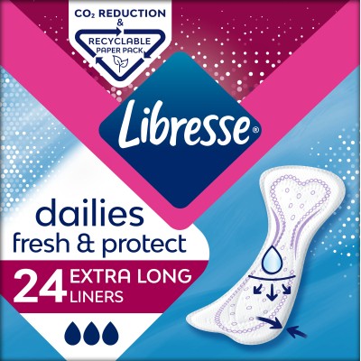 Ежедневные прокладки Libresse Dailies Fresh Extra Long 24 шт. (7322540062656)