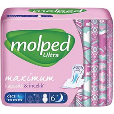 Гигиенические прокладки Molped Ultra Night 6 капель 6 шт. (8690536807390)