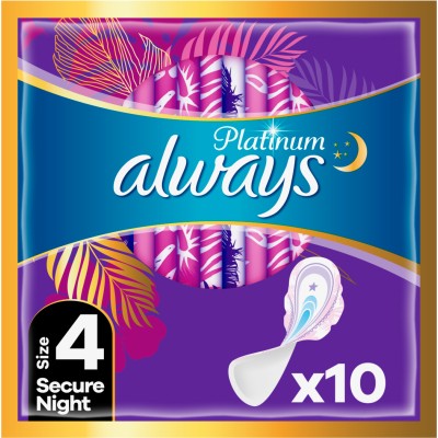 Гигиенические прокладки Always Platinum Secure Night (Размер 4) 10 шт. (8001841449906)