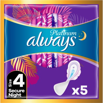 Гигиенические прокладки Always Platinum Secure Night (Размер 4) 5 шт. (8001841449821)