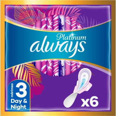 Гигиенические прокладки Always Platinum Day&Night (Размер 3) 6 шт. (8001090445032)