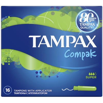 Тампони Tampax Compak Super с апликатором 16 шт (4015400219712)