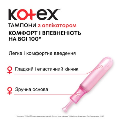 Тампони Kotex Normal з аплікатором 8 шт. (5029053535258)
