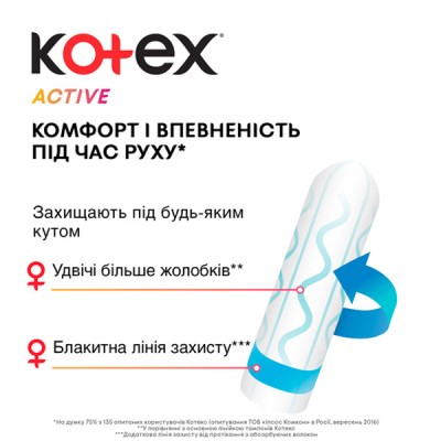 Тампоны Kotex Active Normal 16 шт. (5029053564494)