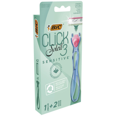 Бритва Bic Click 3 Soleil Sensitive з 2 змінними картриджами (3086123644953)