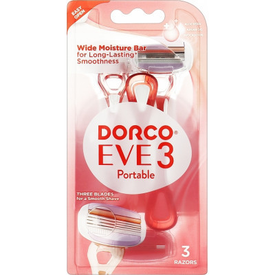 Бритва Dorco Eve 3 Portable Одноразова Для жінок 3 шт. (8801038592633)