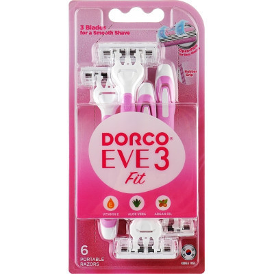 Бритва Dorco Eve 3 Fit Одноразовая Для женщин 6 шт. (8801038591087)