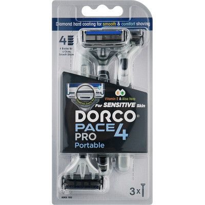 Бритва Dorco Pace 4 Pro Одноразовая Для мужчин 3 шт. (8801038598253)