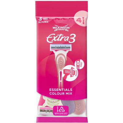 Бритва Wilkinson Sword Extra 3 Beauty Essentials 4 шт. (4027800005901)