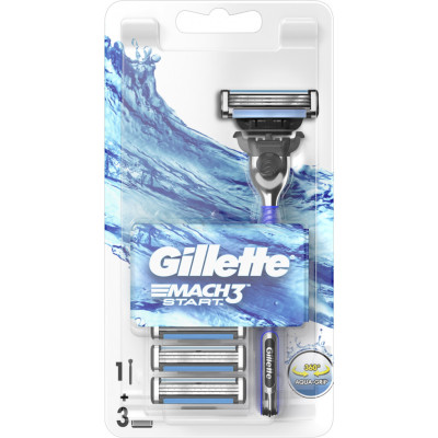 Бритва Gillette Mach3 Start с 3 сменными картриджами (7702018464005)