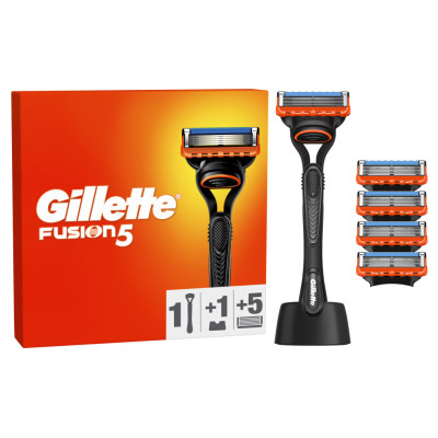 Бритва Gillette Fusion5 с 5 сменными картриджами + Подставка (8700216356794)