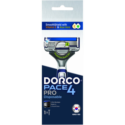 Бритва Dorco Pace 4 Pro для мужчин 4 лезвия 1 шт. (8801038598338)